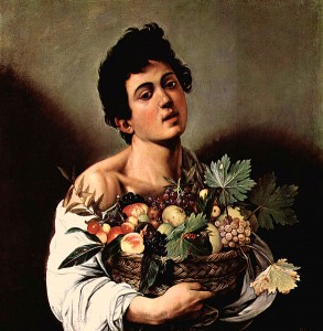 Ragazzo con canestro di frutta, cm. 70 x 67, Roma, Galleria Borghese.